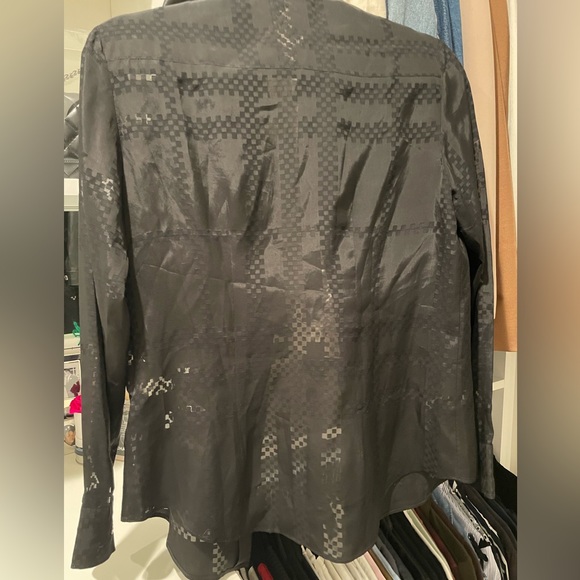 Burberry Sheer Silk Check Blouse - Picture 4 of 5